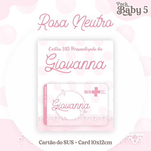 Arquivo Digital Cartão Sus Rosa Neutro #2247