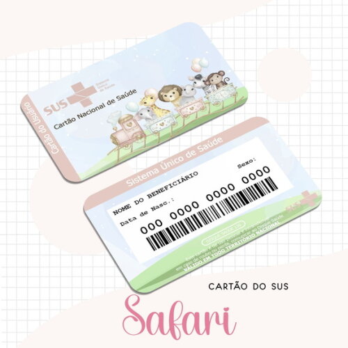 Arquivo Digital Cartão Sus Safari Trenzinho #1694
