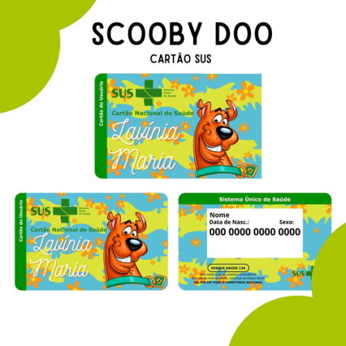 Arquivo Digital Cartão Sus Scooby Doo #3058