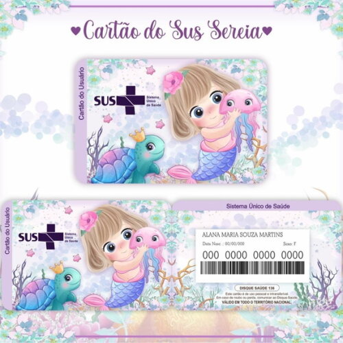 Arquivo Digital Cartão Sus Sereia #940