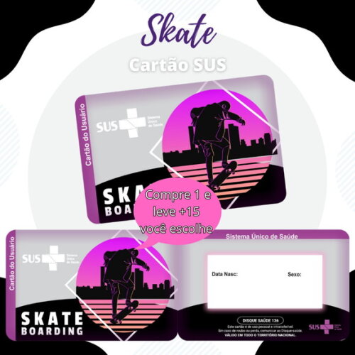 Arquivo Digital Cartão Sus Skate #1868