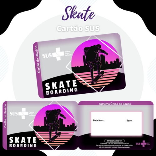 Arquivo Digital Cartão Sus Skate #1868
