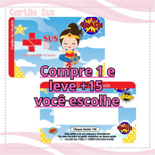 Arquivo Digital Cartão Sus Super Girls #2107