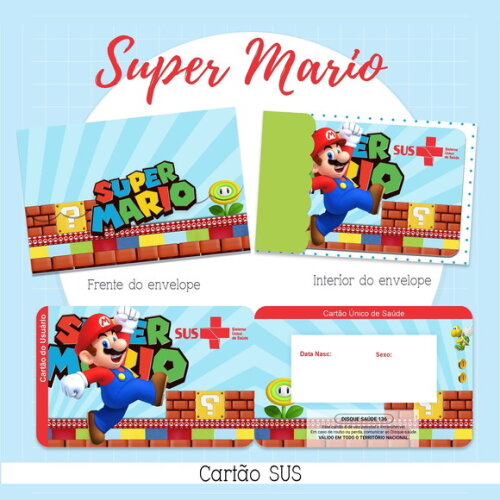 Arquivo Digital Cartão Sus Super Mario #2169