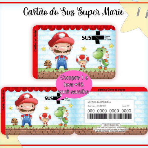 Arquivo Digital Cartão Sus Super Mário #938