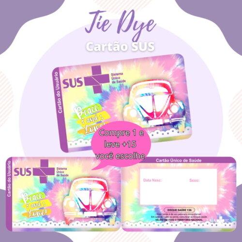 Arquivo Digital Cartão Sus Tie Dye #557