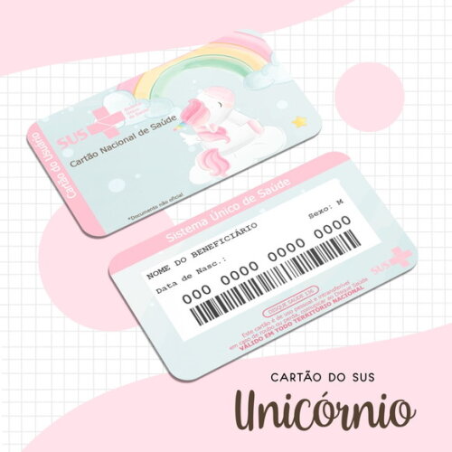 Arquivo Digital Cartão Sus Unicórnio #1701