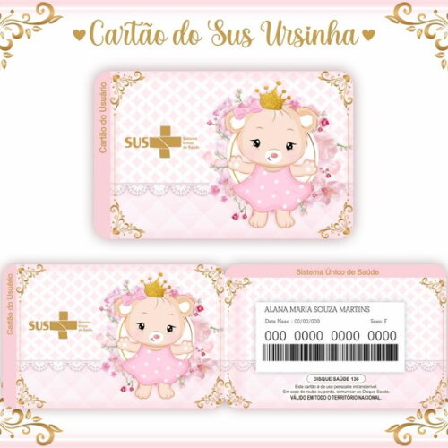 Arquivo Digital Cartão Sus Ursinha #962