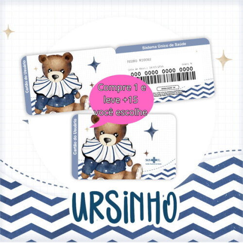 Arquivo Digital Cartão Sus Ursinho #2795