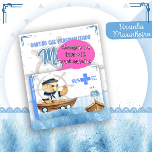 Arquivo Digital Cartão Sus Ursinho Marinheiro #2497