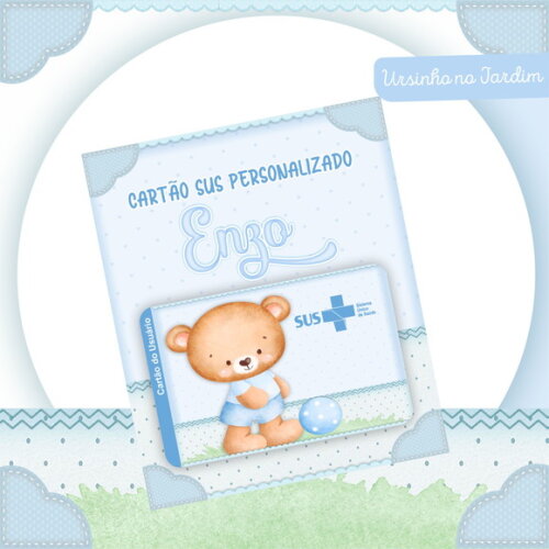 Arquivo Digital Cartão Sus Ursinho no Jardim #2441