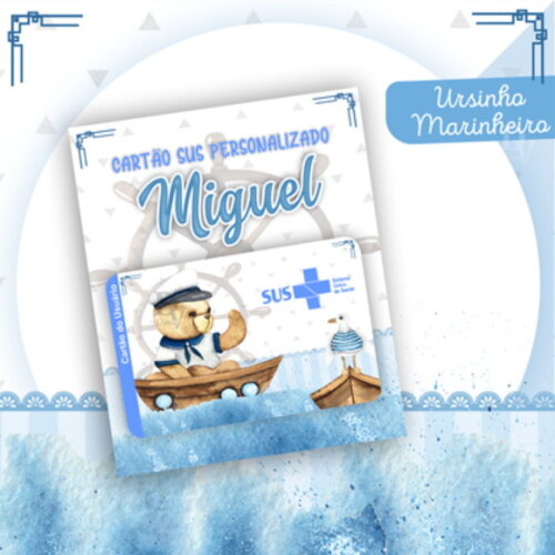 Arquivo Digital Cartão Sus Ursinho Marinheiro #2497