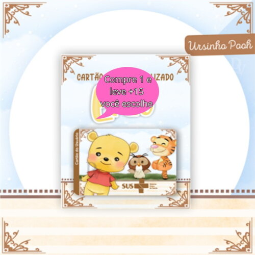 Arquivo Digital Cartão Sus Ursinho Pooh #2496