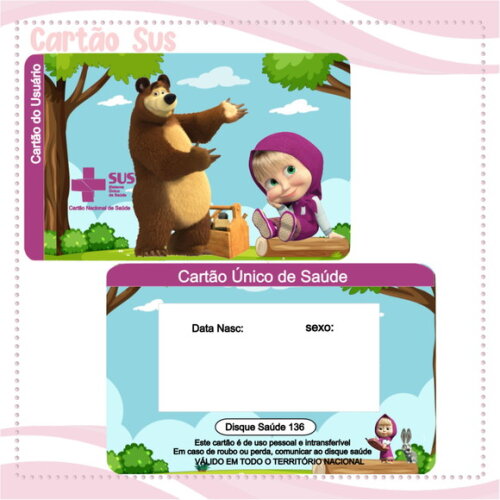 Arquivo Digital Cartão Sus Urso #2030