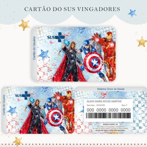 Arquivo Digital Cartão Sus Vingadores #1757