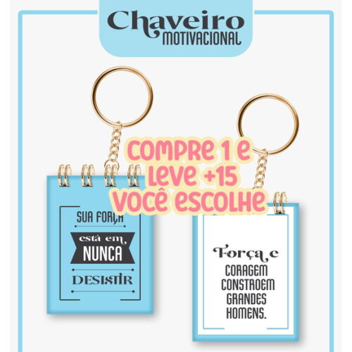 Arquivo Digital Chaveiro Motivacional Masculino #7452