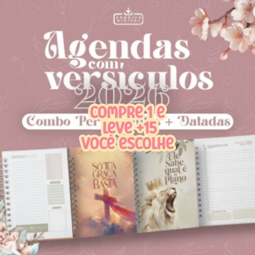 Arquivo Digital Combo Agendas com Versículos 2026 #7740