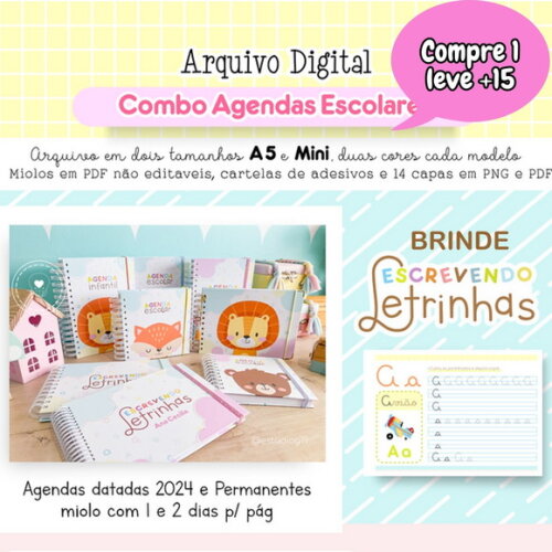 Arquivo Digital Combo Agendas Escolares 2024 #3632