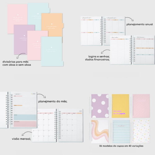 Arquivo Digital Combo Planners 2025 - Coleção Clean #4640