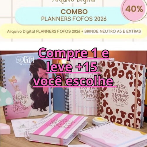 Arquivo Digital Combo Planners 2026 - Datado #7028