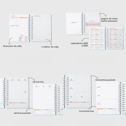 Arquivo Digital Combo Planners 2025 - Coleção Clean #4640