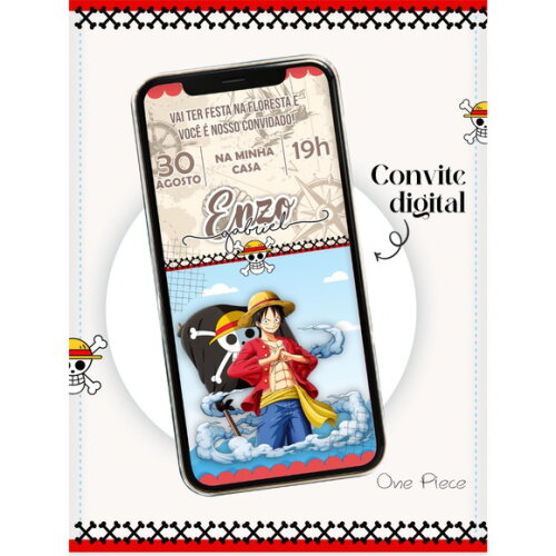 Arquivo Digital Convite Digital One Piece #1157