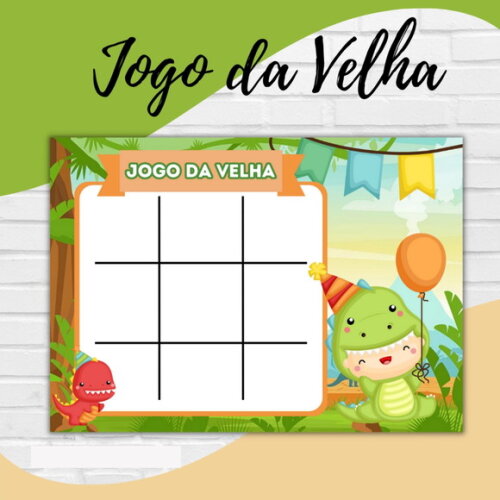 Arquivo Digital Jogo da Velha Dino Baby #3082