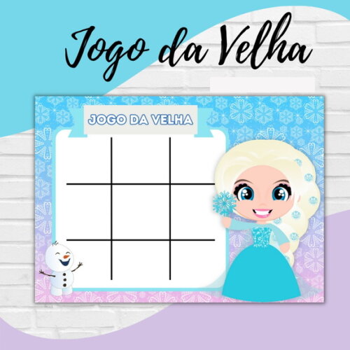 Arquivo Digital Jogo da Velha Frozen Cute #2744
