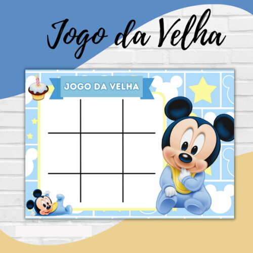 Arquivo Digital Jogo da Velha Mickey Baby #2740