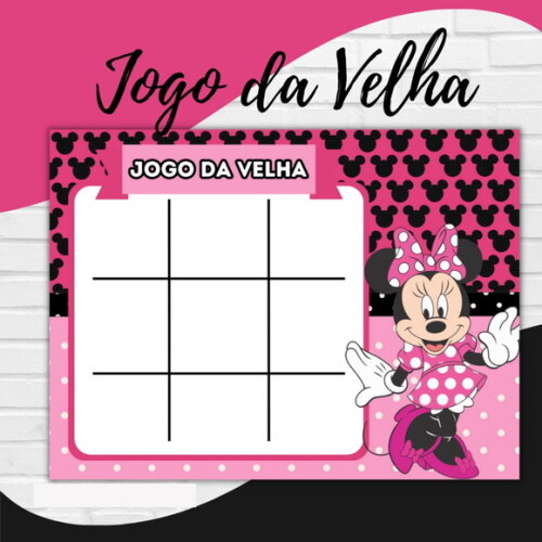 Arquivo Digital Jogo da Velha Minnie Rosa #3095