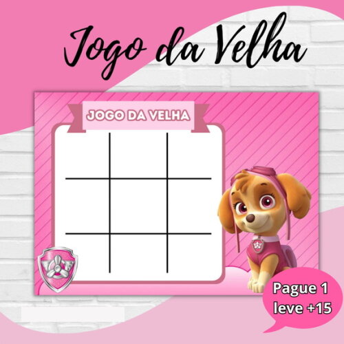 Arquivo Digital Jogo da Velha Patrulha Canina #3430