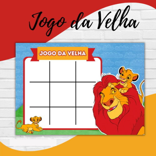 Arquivo Digital Jogo da Velha Rei Leão #3104