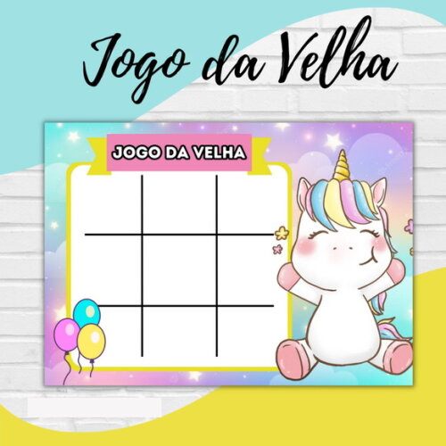 Arquivo Digital Jogo da Velha Unicórnio #2745