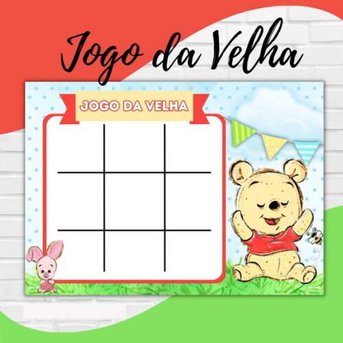 Arquivo Digital Jogo da Velha Ursinho Poh #2721