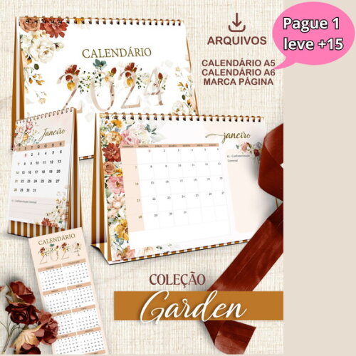 Arquivo Digital Kit Calendários 2024 #3476