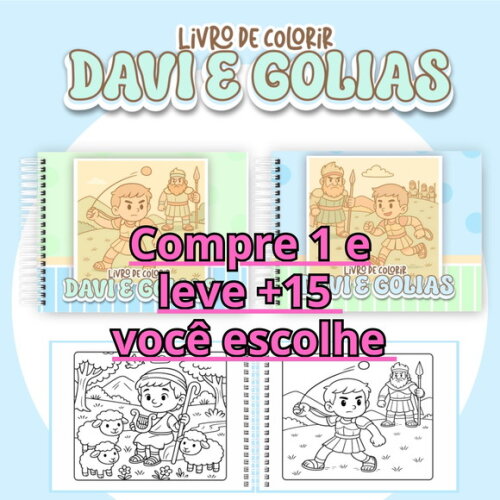 Arquivo Digital Livro de Colori Davi e Golias #7127