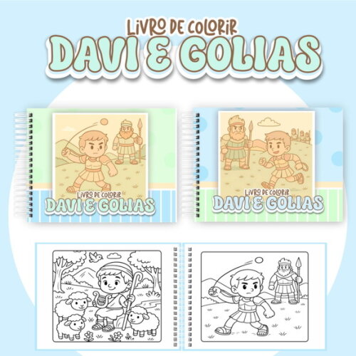 Arquivo Digital Livro de Colori Davi e Golias #7127