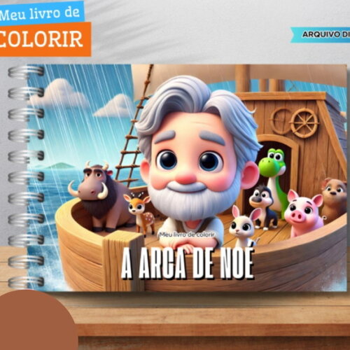 Arquivo Digital Livro de Colorir a Arca de Noé #6579