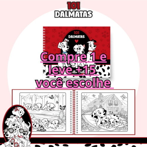 Arquivo Digital Livro de Colorir 101 Dálmatas #6642