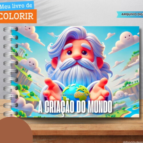 Arquivo Digital Livro de Colorir a Criação do Mundo #6580