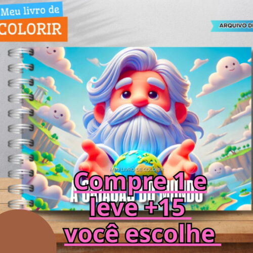 Arquivo Digital Livro de Colorir a Criação do Mundo #6580