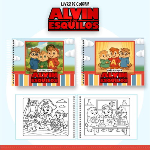 Arquivo Digital Livro de Colorir Alvin e os Esquilos #6976