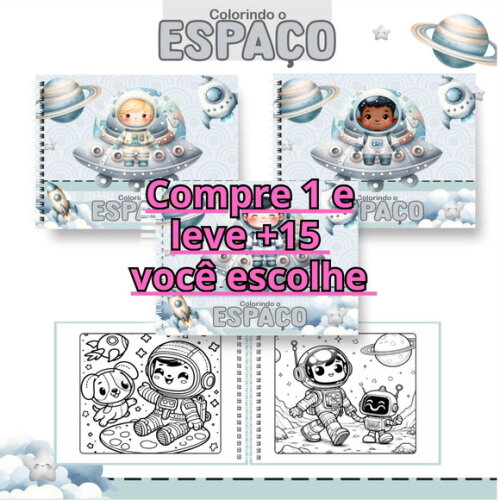 Arquivo Digital Livro de Colorir Astronauta #6748