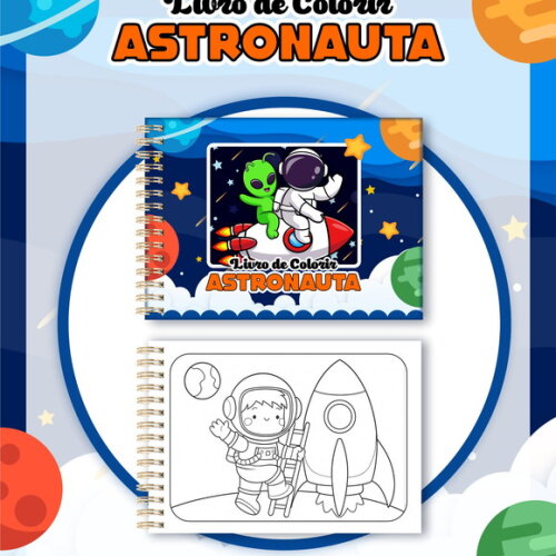 Arquivo Digital Livro de Colorir Astronauta Menino #7257