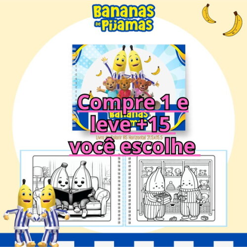 Arquivo Digital Livro de Colorir Bananas de Pijama #6662