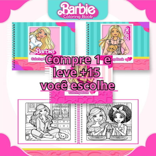 Arquivo Digital Livro de Colorir Barbie #6486