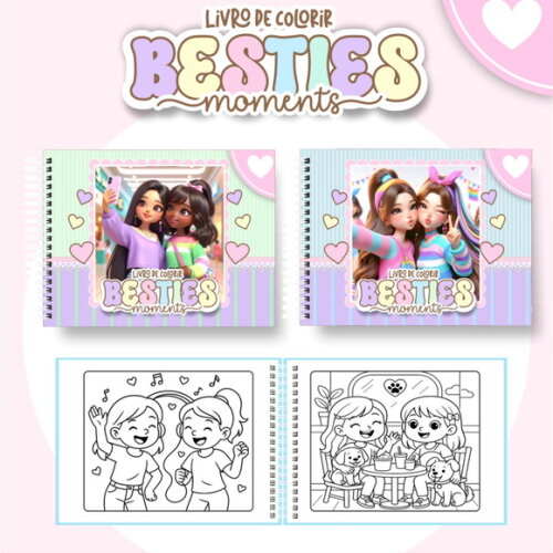Arquivo Digital Livro de Colorir Besties Moments #7003