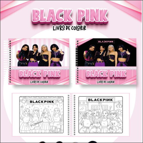 Arquivo Digital Livro de Colorir Black Pink #7200