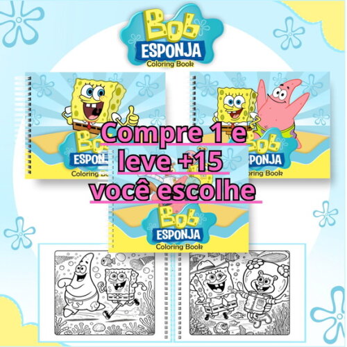 Arquivo Digital Livro de Colorir Bob Esponja #6474