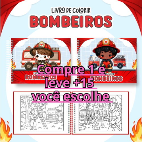 Arquivo Digital Livro de Colorir Bombeiros #6984